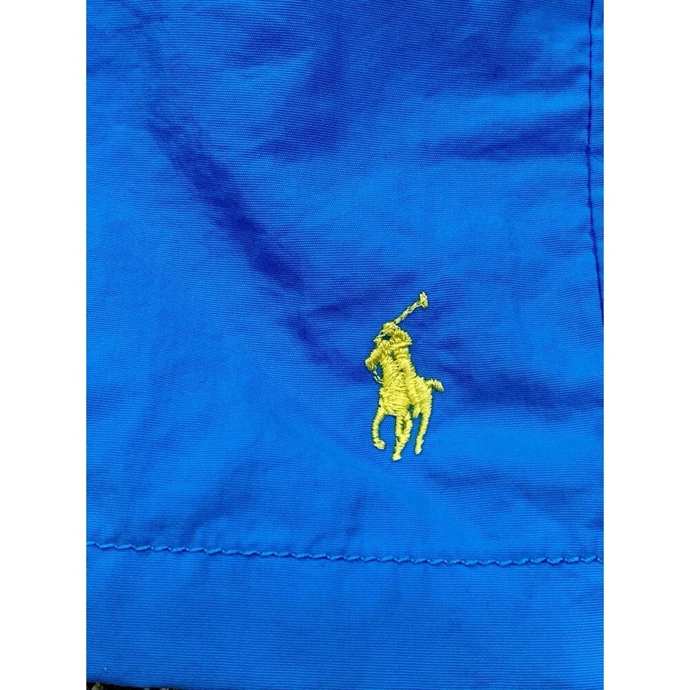 VTG Polo Ralph Lauren Mesh Brief Liner Swim Trunks 5” Men’s XL Blue Drawstring
